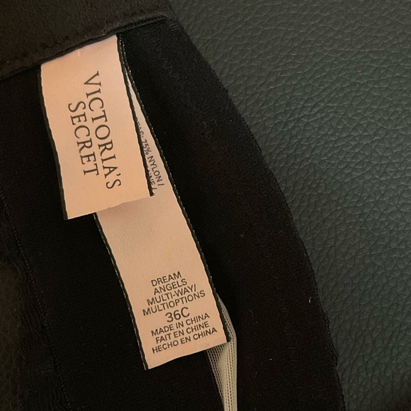 Victoria’s Secret Bra 36 C Strapless Push Up Padded White Black Lace Dream Angel - Picture 8 of 8